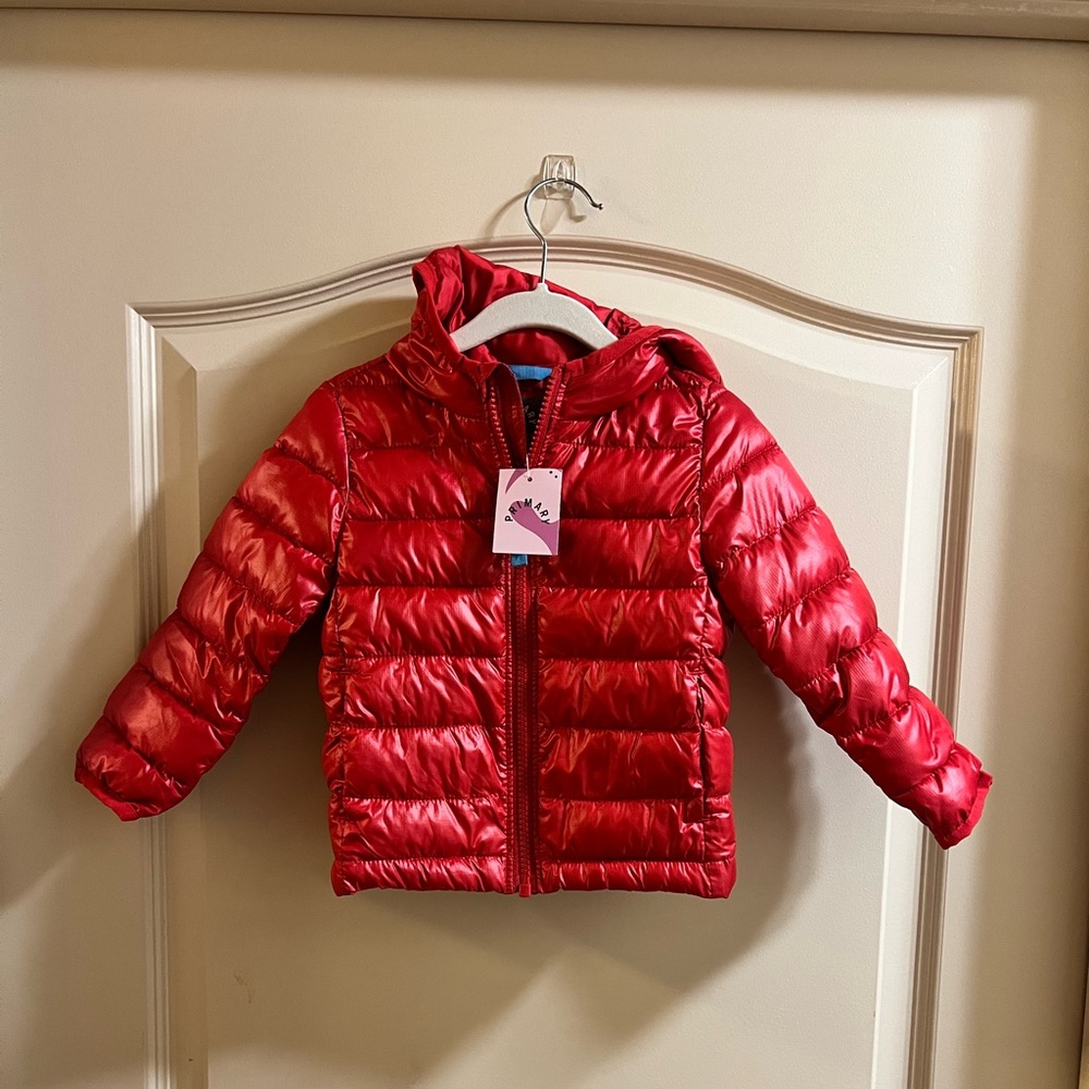 Primary Toddler Puffer Jacket red - NWT - never worn!!